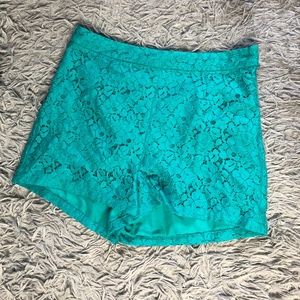 Turquoise Lace shorts
